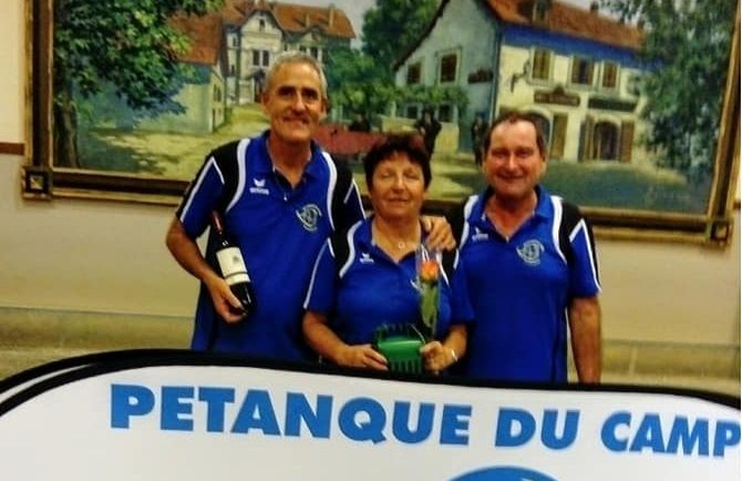 Claude Arnaud, Mireille Jutzet et André Jutzet - 4ème Masters Triplettes Mixtes 2018