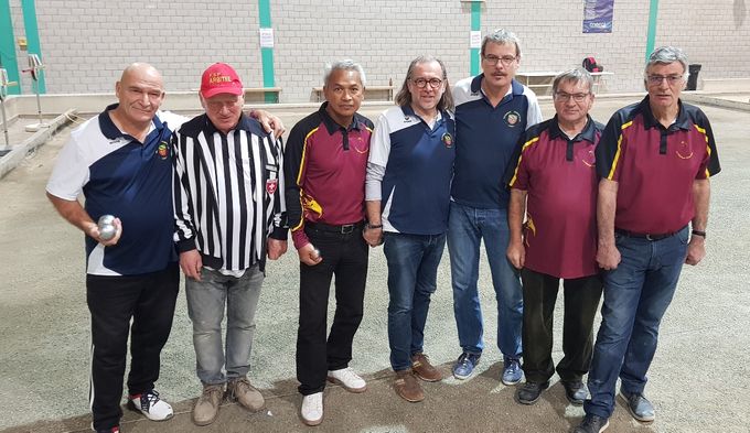 Les finalistes du RETRO 55 2018 - 02.12.2018
Euroboules vainqueurs - Didier Senezergues - Jean-Paul Emma et Claude Pernoud.