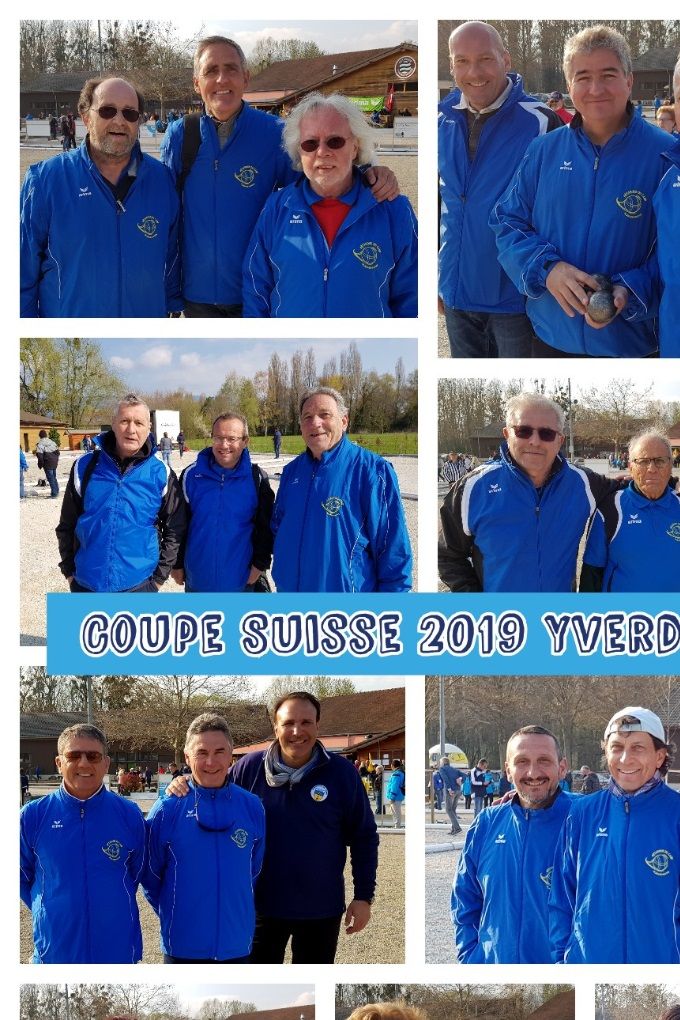 6 triplettes SENIORS et 3 doublettes DAMES engagées à la Coupe Suisse 2019 à Yverdon - 13 et 14 avril 2019