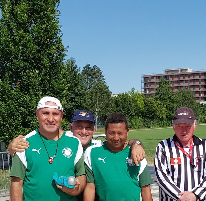 Finalistes du Championnat Genevois doublettes Seniors
13 et 14 juillet 2019.
1er Meyrin pétanque - Ali Koc et Patrick Emile
2ème La Genevoise - Jean-Paul Legrand et Thierry Bodenne 