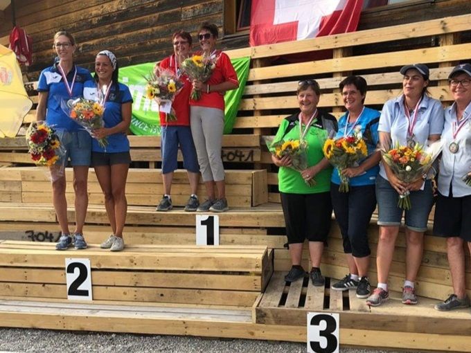 Podium Dames - Championnat de Suisse Doublettes 2019 - 17-18 août -  Yverdon
